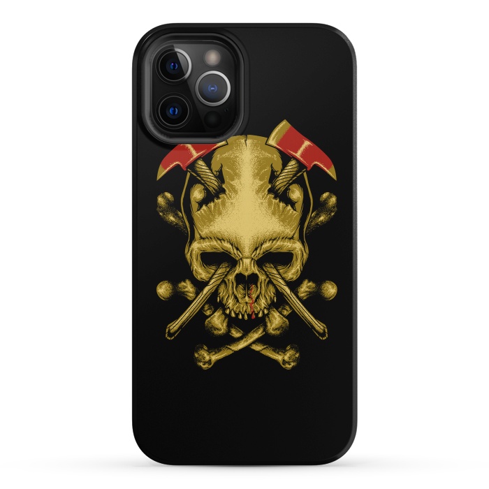 iPhone 12 Pro StrongFit Skull Axes by Afif Quilimo