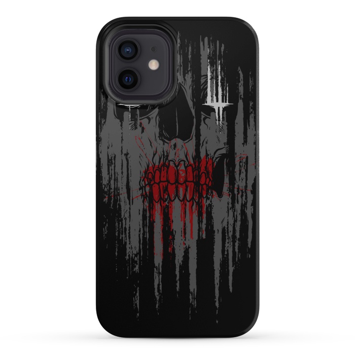 iPhone 12 StrongFit Skull Rust by Afif Quilimo