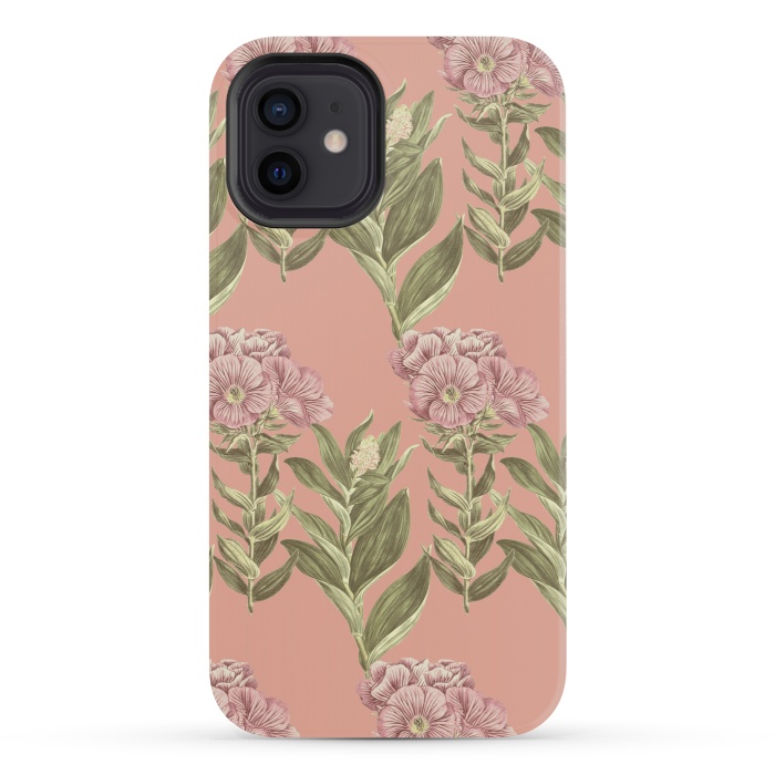 iPhone 12 mini StrongFit Blush Pink Flowers by Zala Farah