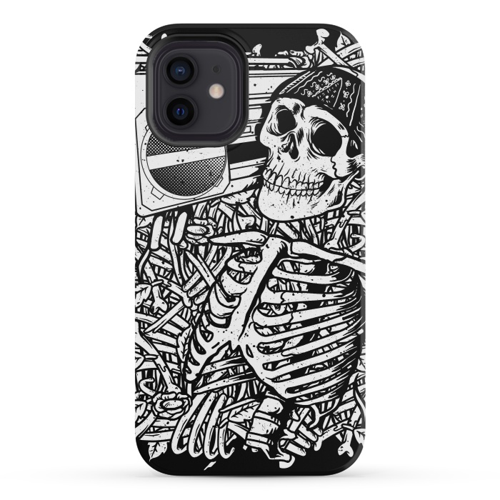 iPhone 12 mini StrongFit Skull Boombox by Afif Quilimo
