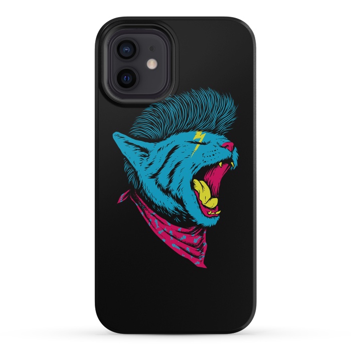 iPhone 12 mini StrongFit Cat Punk by Afif Quilimo