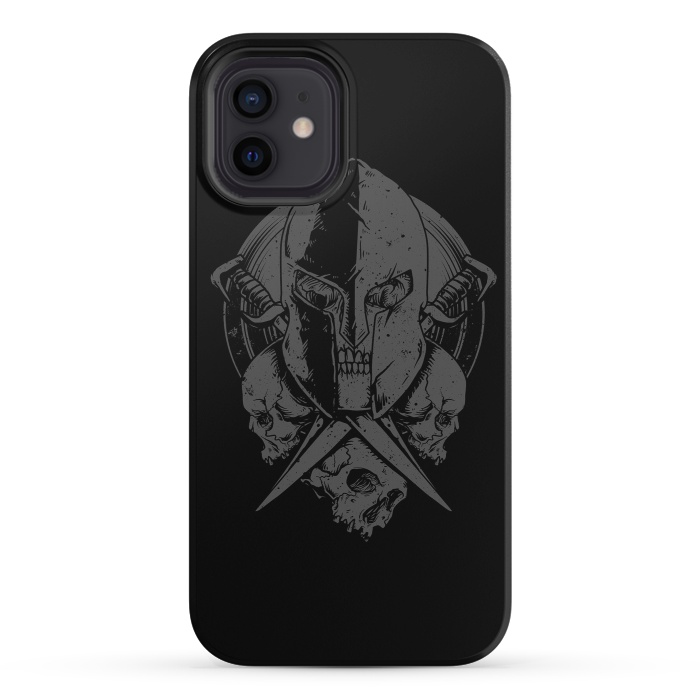iPhone 12 mini StrongFit Skull Spartan by Afif Quilimo