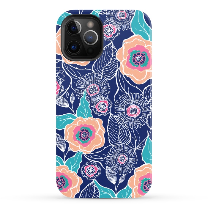 iPhone 12 Pro StrongFit Floral Poppy by Rose Halsey