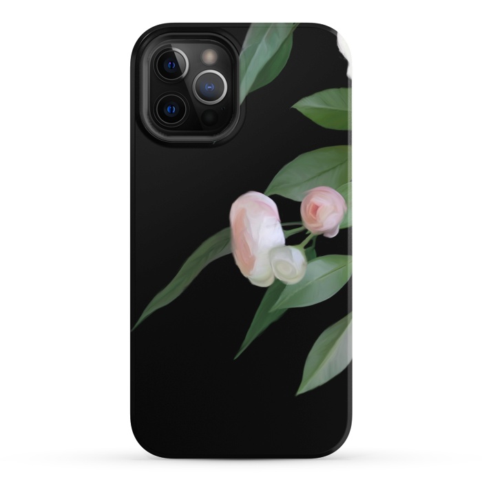 iPhone 12 Pro StrongFit Painted roses by Elzbieta Malyska