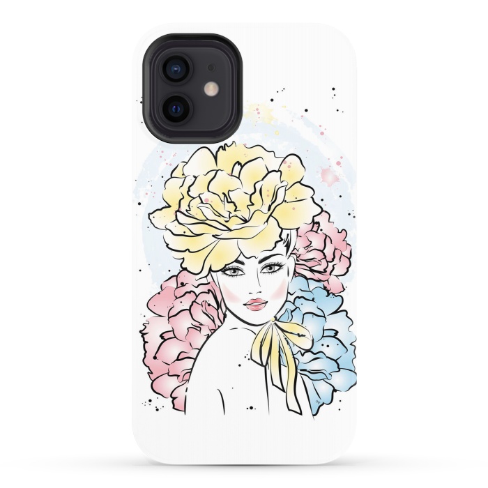 iPhone 12 StrongFit Romantic floral Lady by Martina