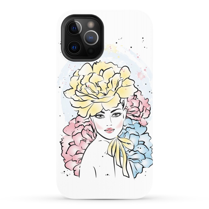 iPhone 12 Pro StrongFit Romantic floral Lady by Martina