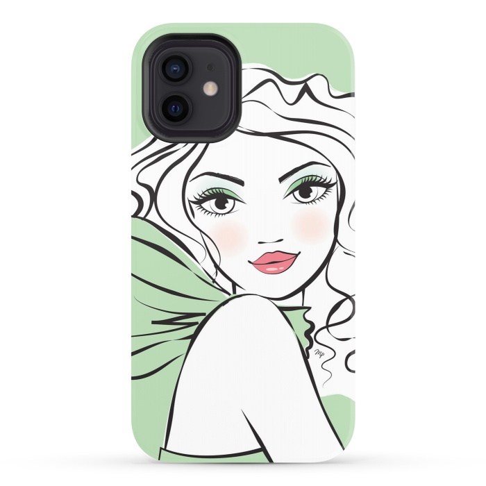 iPhone 12 StrongFit Green Girl by Martina