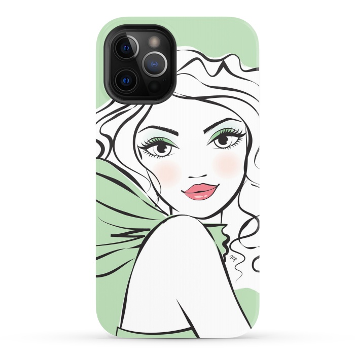 iPhone 12 Pro StrongFit Green Girl by Martina