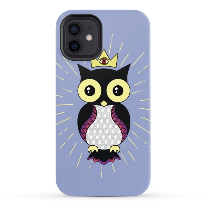 iPhone 12 StrongFit All seeing owl by Laura Nagel