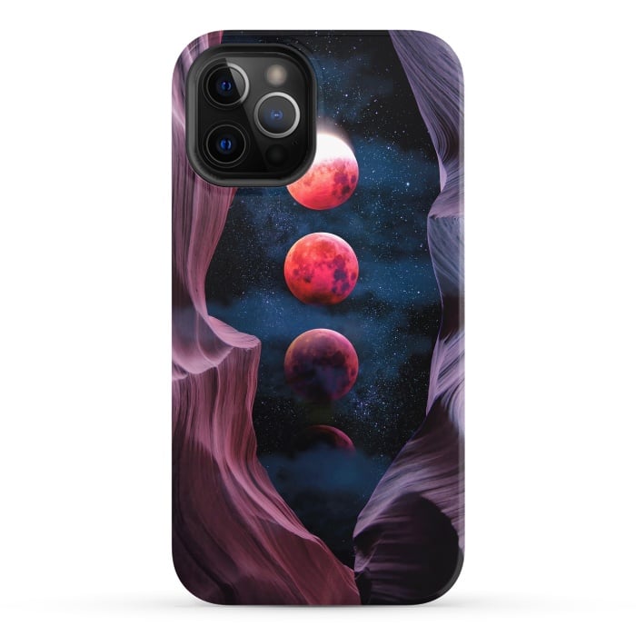 iPhone 12 Pro StrongFit Grand Canyon with Space & Bloody Moon - Collage V by Art Design Works