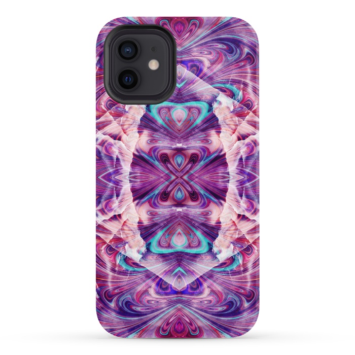 iPhone 12 StrongFit Psychedelic precious gemstone marble by Oana 