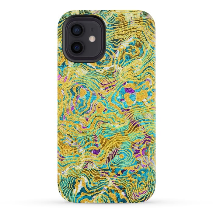 iPhone 12 mini StrongFit Abstract Colorful Marble by Art Design Works