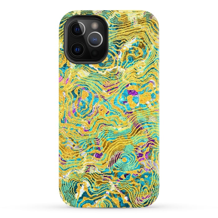 iPhone 12 Pro StrongFit Abstract Colorful Marble by Art Design Works