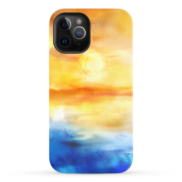 iPhone 12 Pro StrongFit Abstract Sunset Artwork I by Art Design Works