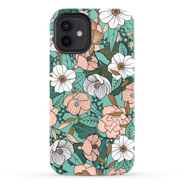 iPhone 12 StrongFit Rusted Blush Garden by gingerlique