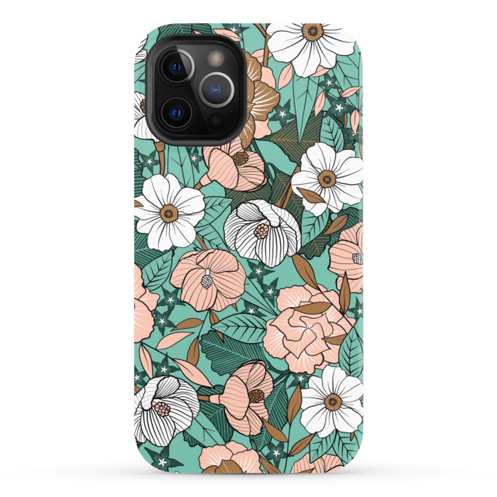 iPhone 12 Pro StrongFit Rusted Blush Garden by gingerlique