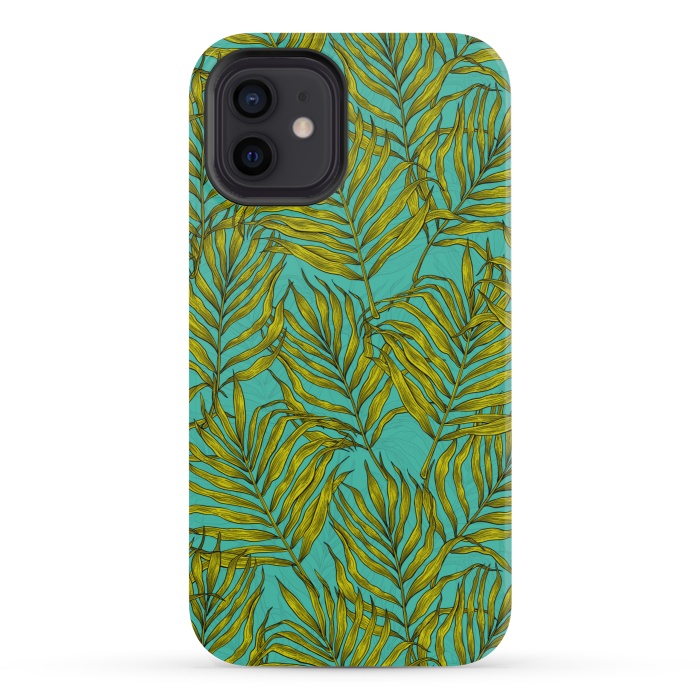 iPhone 12 mini StrongFit Palm leaves by Katerina Kirilova