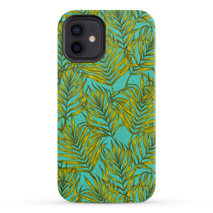 iPhone 12 StrongFit Palm leaves by Katerina Kirilova