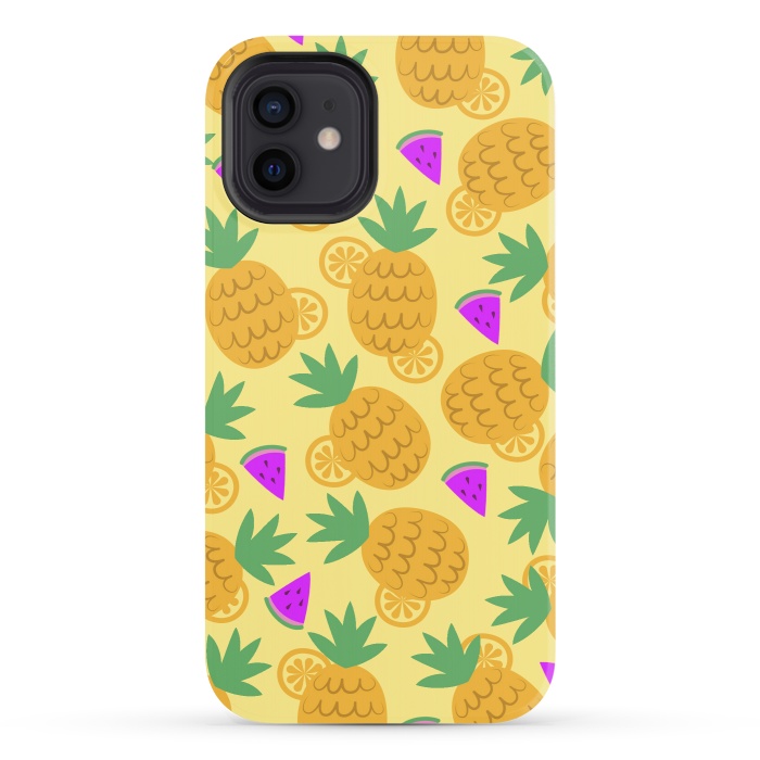 iPhone 12 StrongFit Rain Of Watermelons And Pineapples by ArtsCase