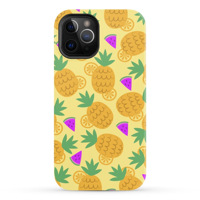 iPhone 12 Pro StrongFit Rain Of Watermelons And Pineapples by ArtsCase