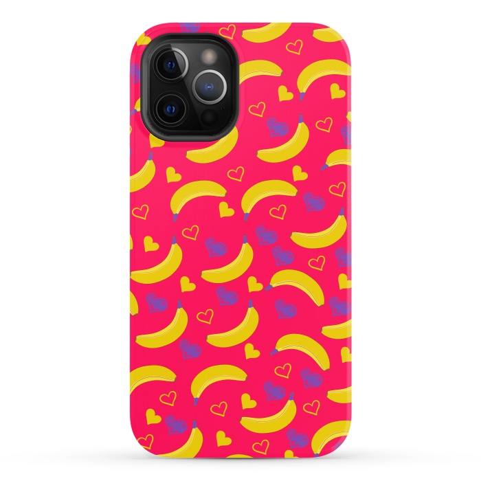 iPhone 12 Pro StrongFit Pop Art Style Bananas by ArtsCase