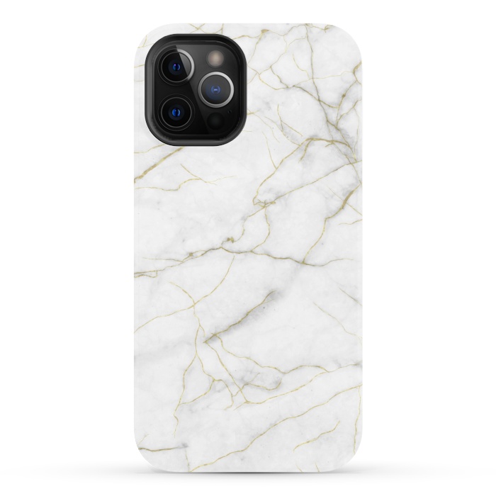 iPhone 12 Pro StrongFit White and gold marble by Jms