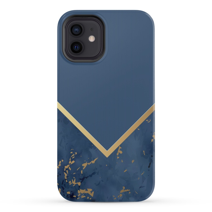 iPhone 12 StrongFit Blue Monochromatic On Marble by ArtsCase