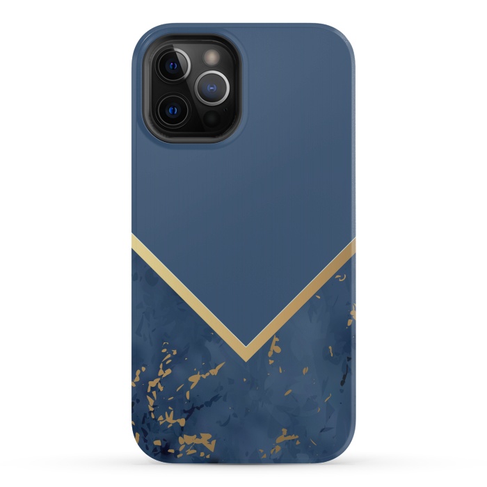 iPhone 12 Pro StrongFit Blue Monochromatic On Marble by ArtsCase