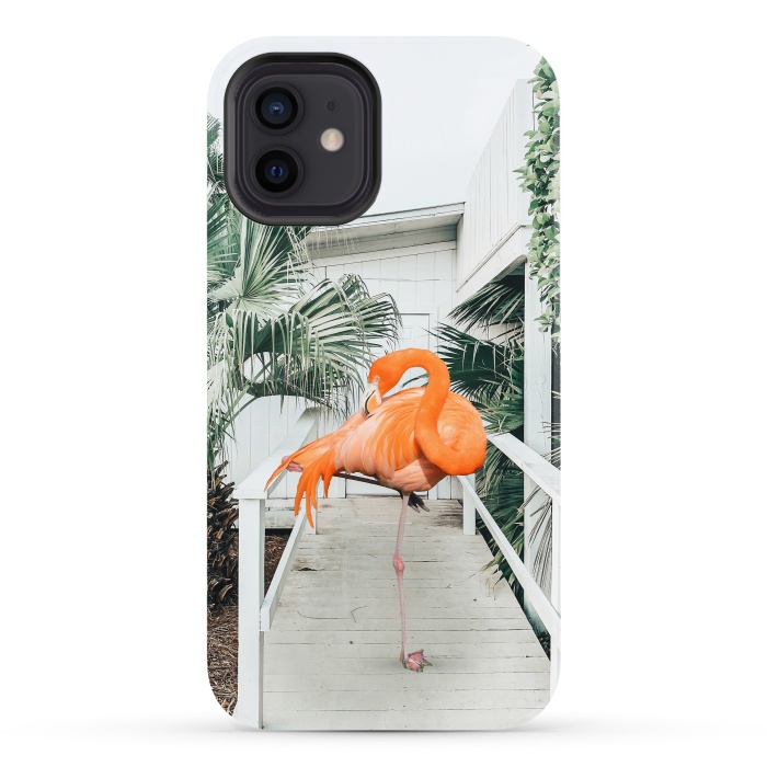 iPhone 12 StrongFit Flamingo Beach House by Uma Prabhakar Gokhale