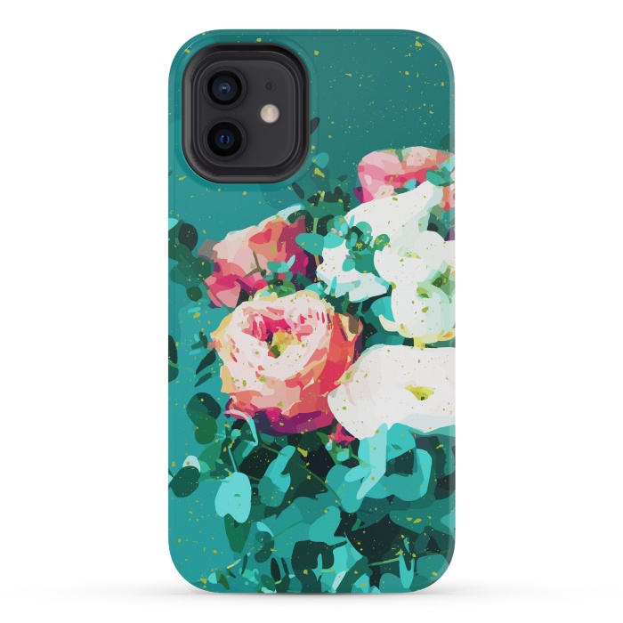 iPhone 12 mini StrongFit Floral & Confetti by Uma Prabhakar Gokhale