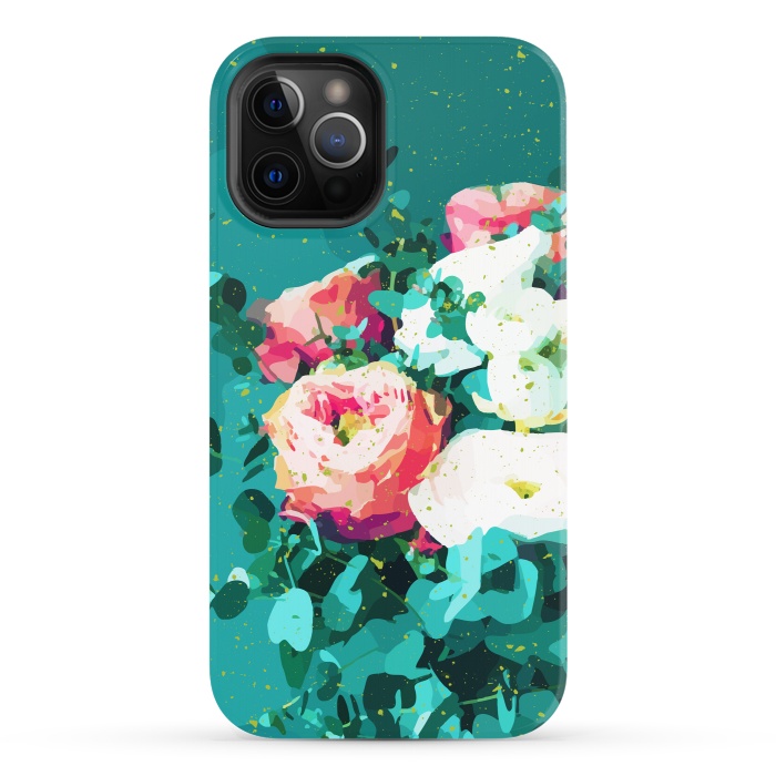 iPhone 12 Pro StrongFit Floral & Confetti by Uma Prabhakar Gokhale
