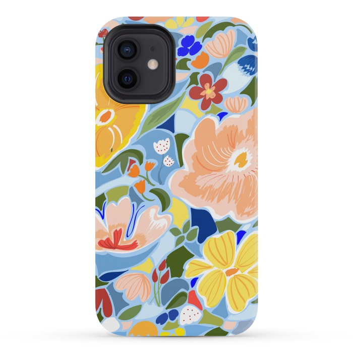 iPhone 12 mini StrongFit Summery Floral by Uma Prabhakar Gokhale