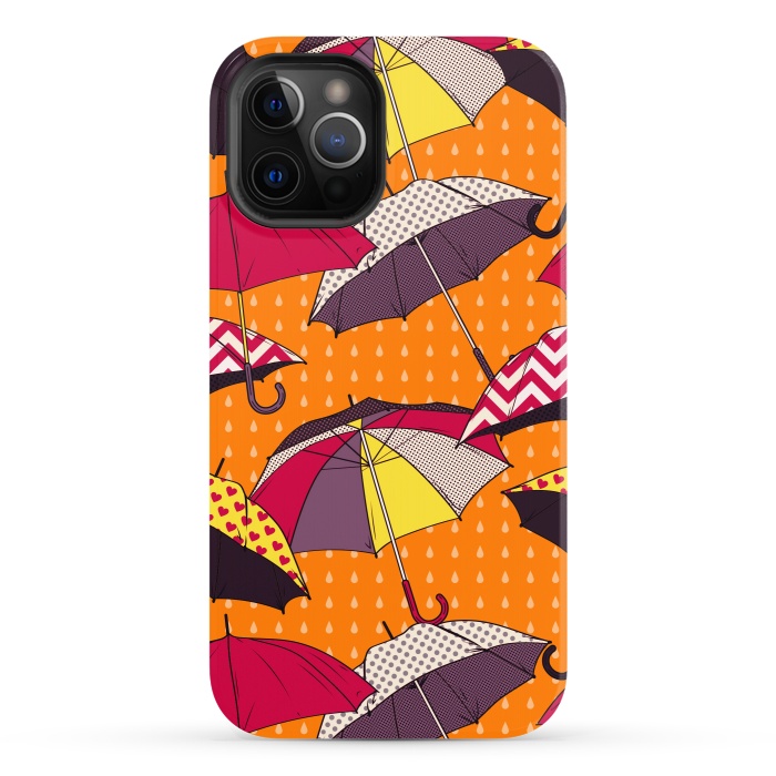 iPhone 12 Pro StrongFit Beautiful Umbrellas For Autumn by ArtsCase