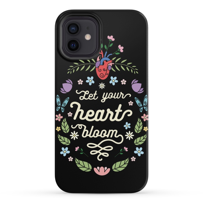 iPhone 12 mini StrongFit Let your heart bloom by Laura Nagel