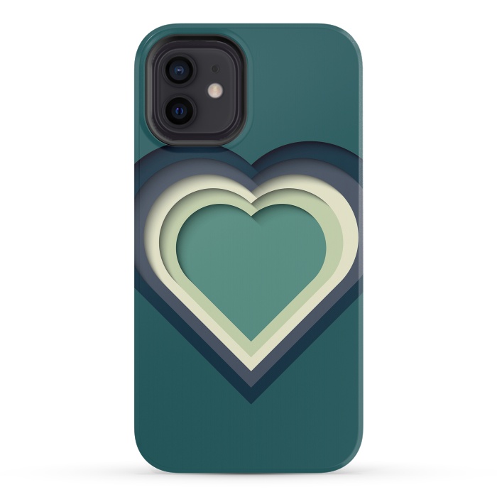 iPhone 12 mini StrongFit Paper Cutout Heart 011 by Jelena Obradovic