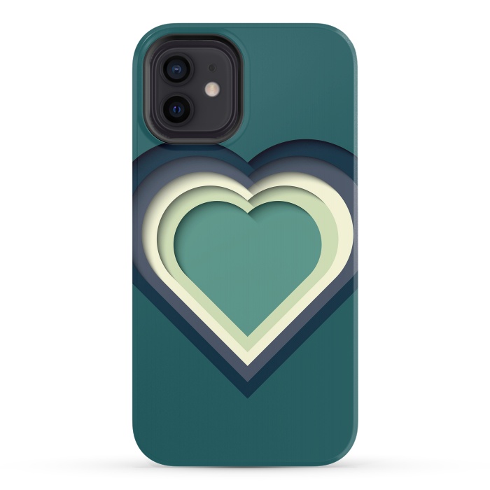 iPhone 12 StrongFit Paper Cutout Heart 011 by Jelena Obradovic