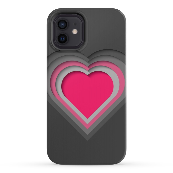iPhone 12 StrongFit Paper Cutout Heart 012 by Jelena Obradovic