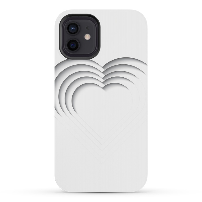 iPhone 12 mini StrongFit Paper Cutout Heart 013 by Jelena Obradovic