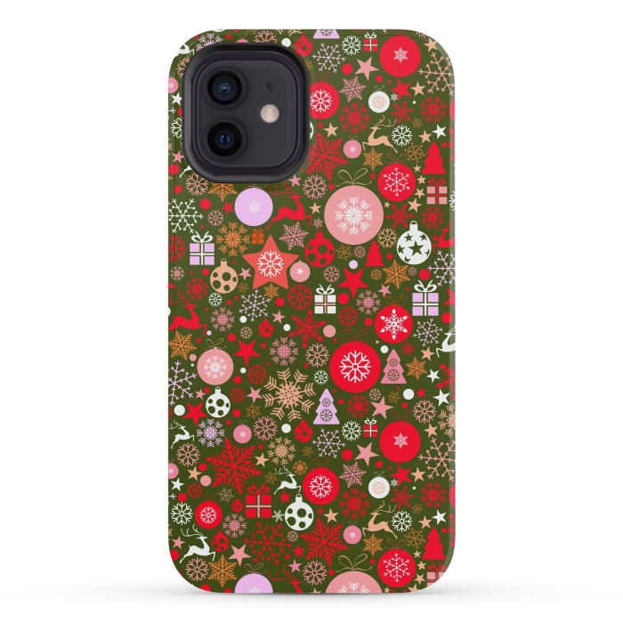 iPhone 12 mini StrongFit Christmas Decorative Backdrops by ArtsCase