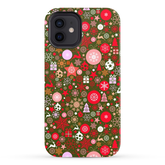 iPhone 12 StrongFit Christmas Decorative Backdrops by ArtsCase