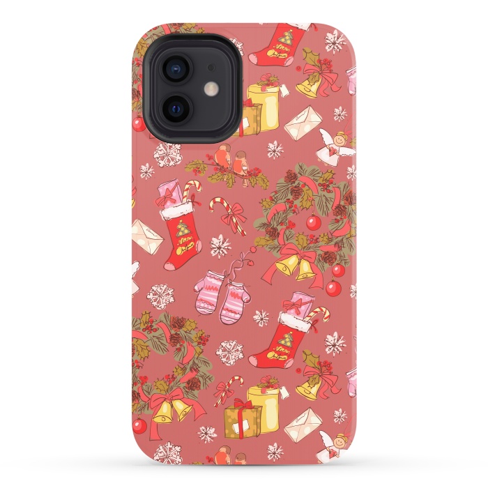iPhone 12 StrongFit Christmas Vintage Style by ArtsCase
