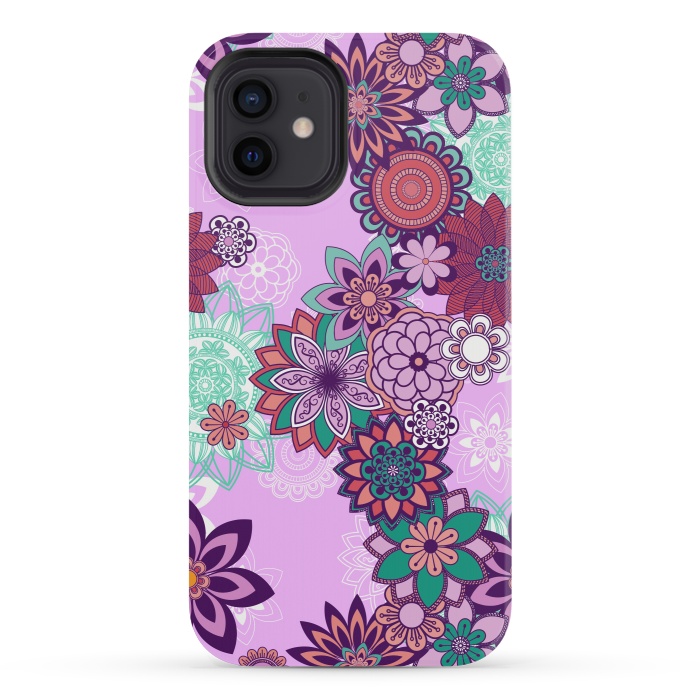 iPhone 12 mini StrongFit Variety Of Purple Mandalas by ArtsCase