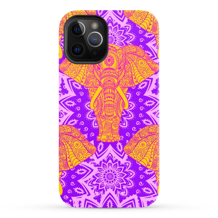 iPhone 12 Pro StrongFit Color Elephants by ArtsCase