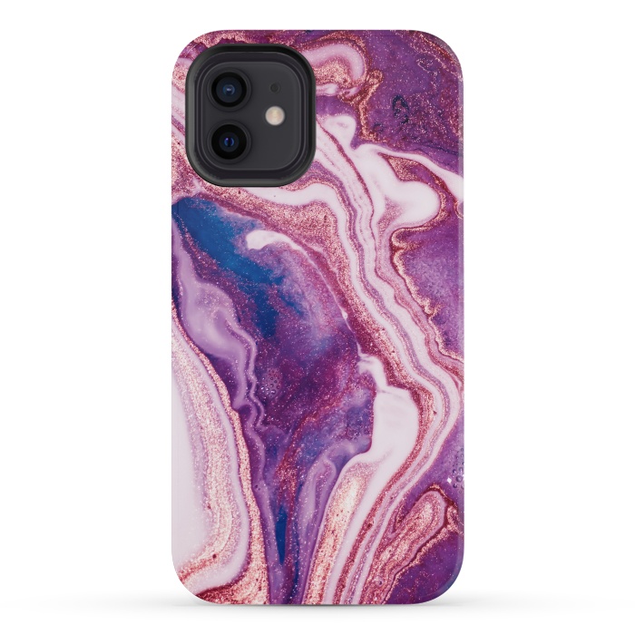 iPhone 12 mini StrongFit swirls of marble by ArtsCase