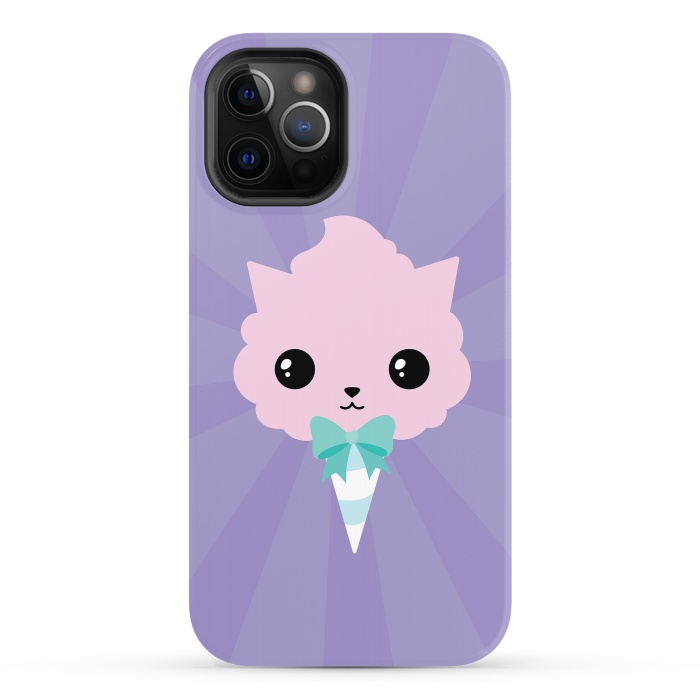 iPhone 12 Pro StrongFit Cotton candy cat by Laura Nagel