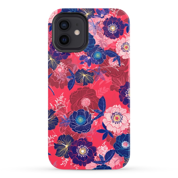 iPhone 12 StrongFit Country Flowers in Red Sky by ArtsCase