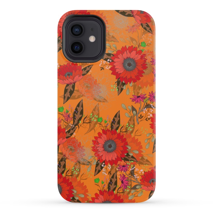 iPhone 12 mini StrongFit Sunflowers for October by ArtsCase