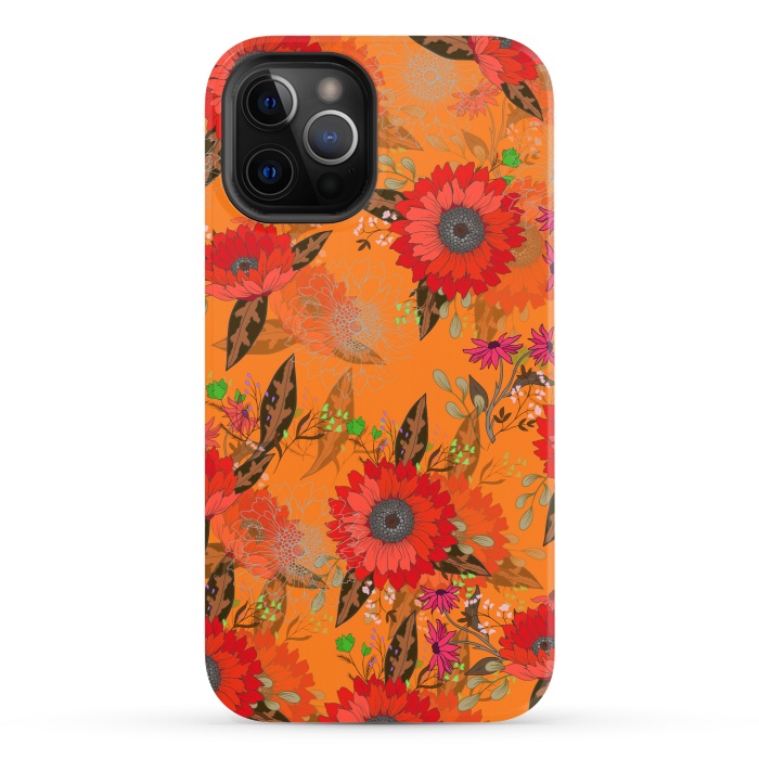 iPhone 12 Pro StrongFit Sunflowers for October by ArtsCase