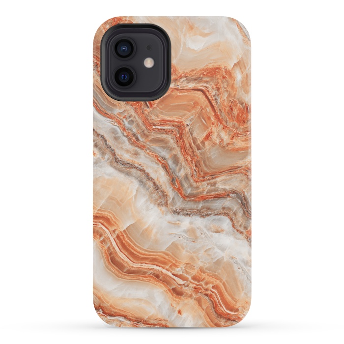 iPhone 12 mini StrongFit limestone in orange by ArtsCase