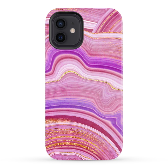 iPhone 12 StrongFit Marble Design fake stone textures, painted artificial marbled by ArtsCase